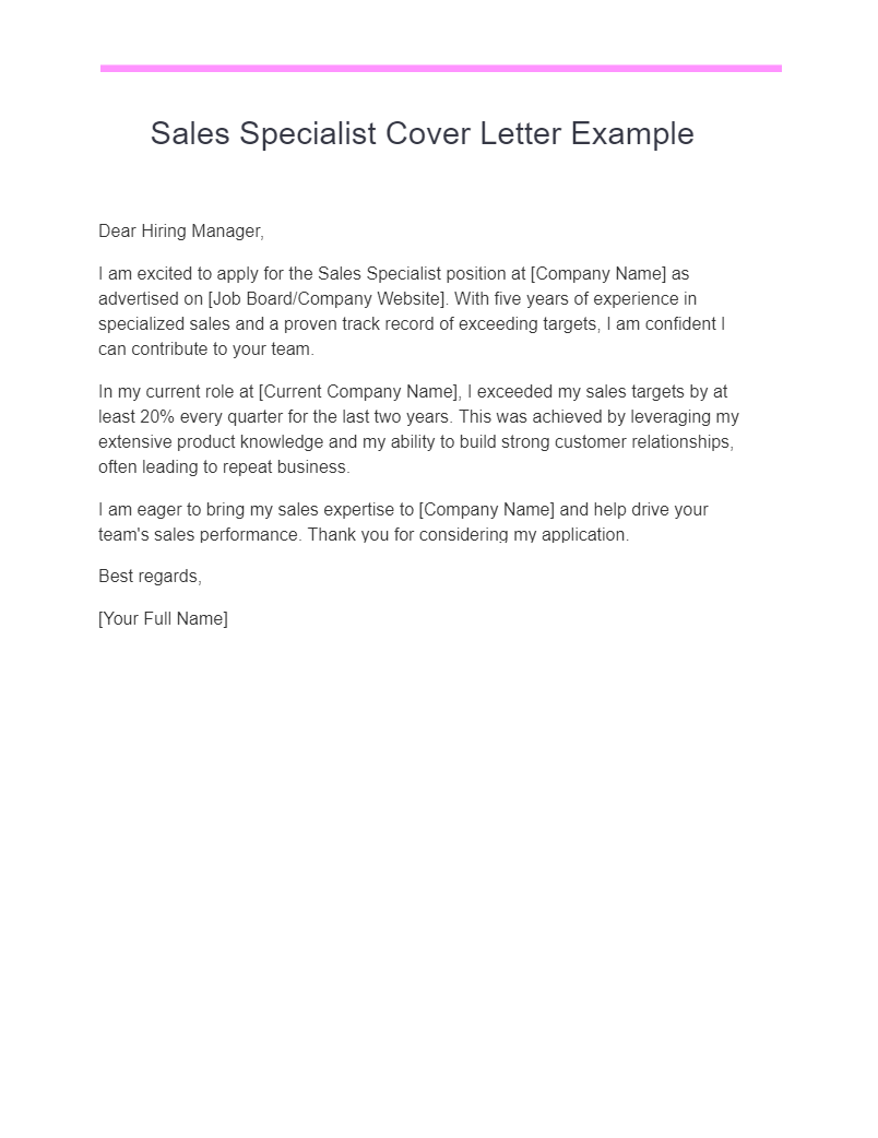22+ Sales Cover Letter Examples, How to Write, Tips | Examples