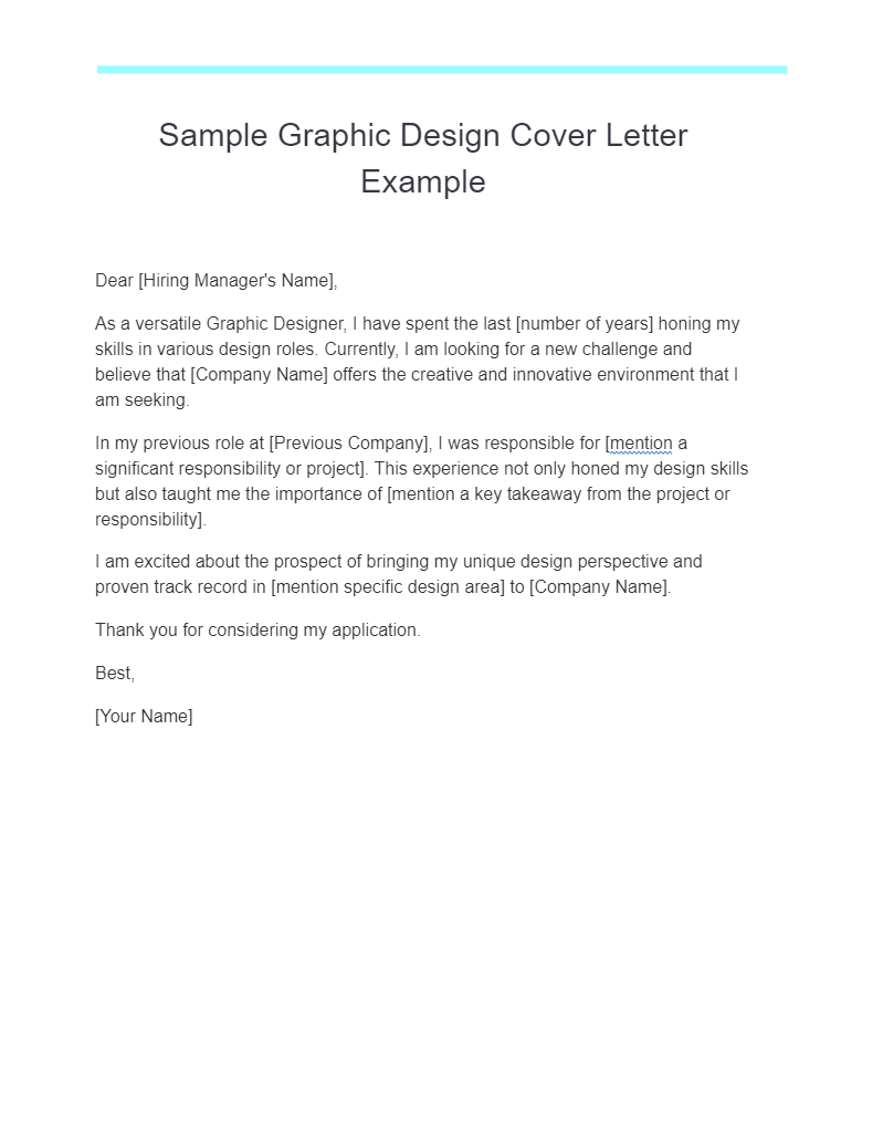 sample graphic design cover letter example
