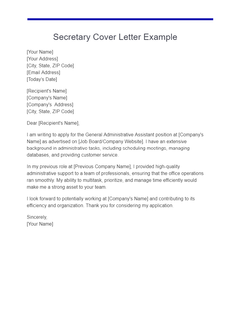 21+ Administrative Assistant Cover Letter Examples, How to Write, Tips