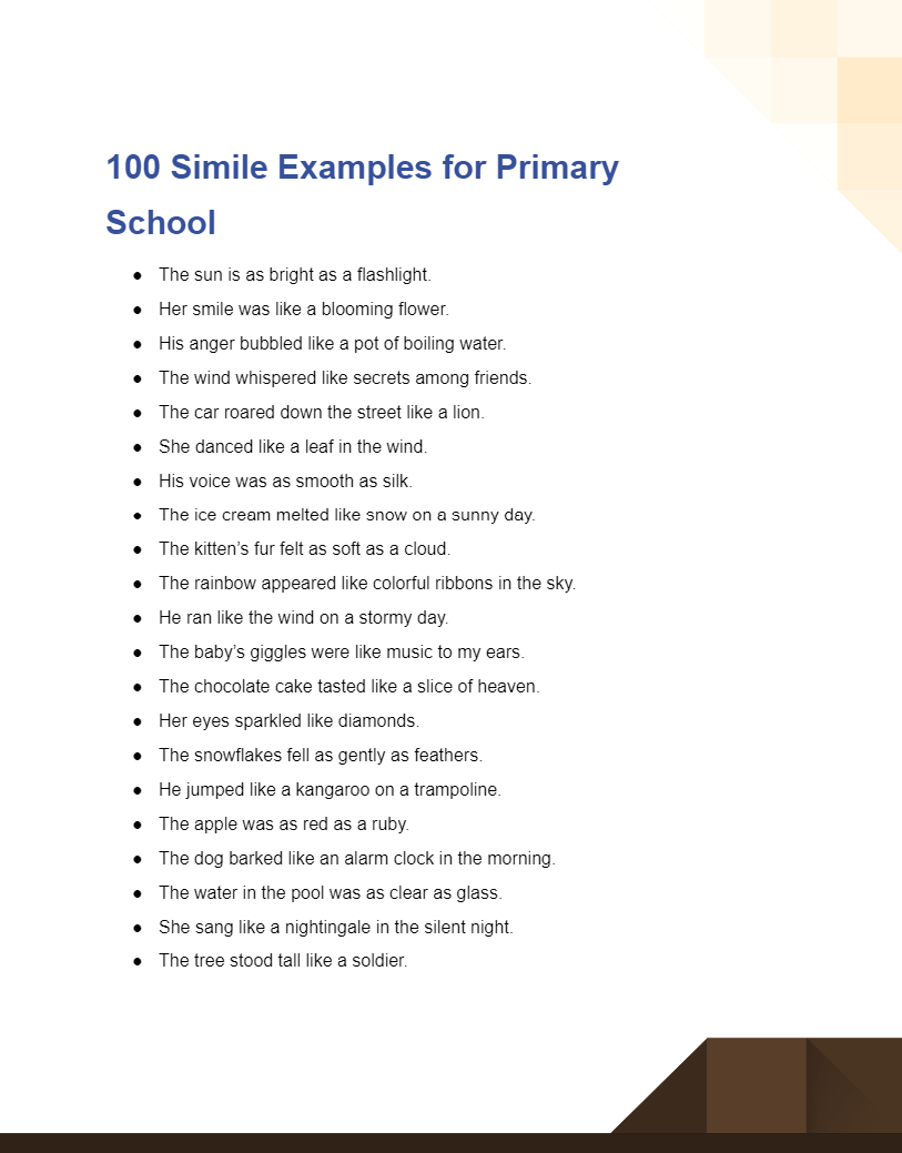 simile examples about education