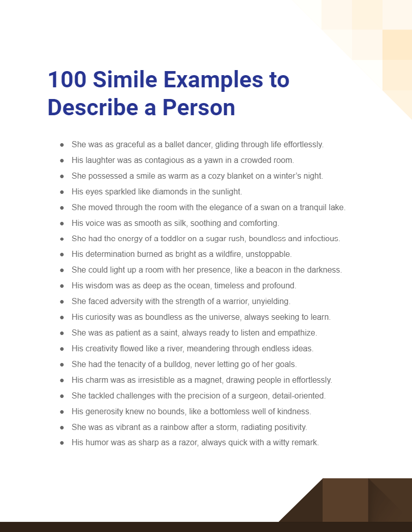 simile examples to describe a person1