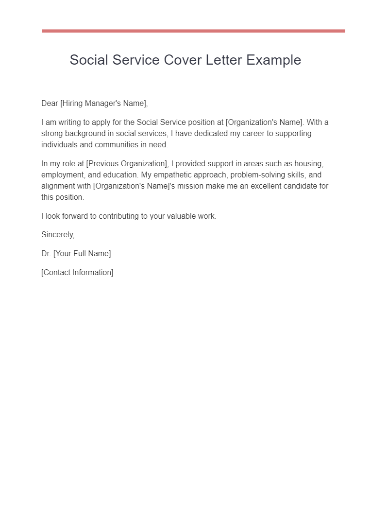 24+ Social Work Cover Letter Examples, How to Write, Tips | Examples