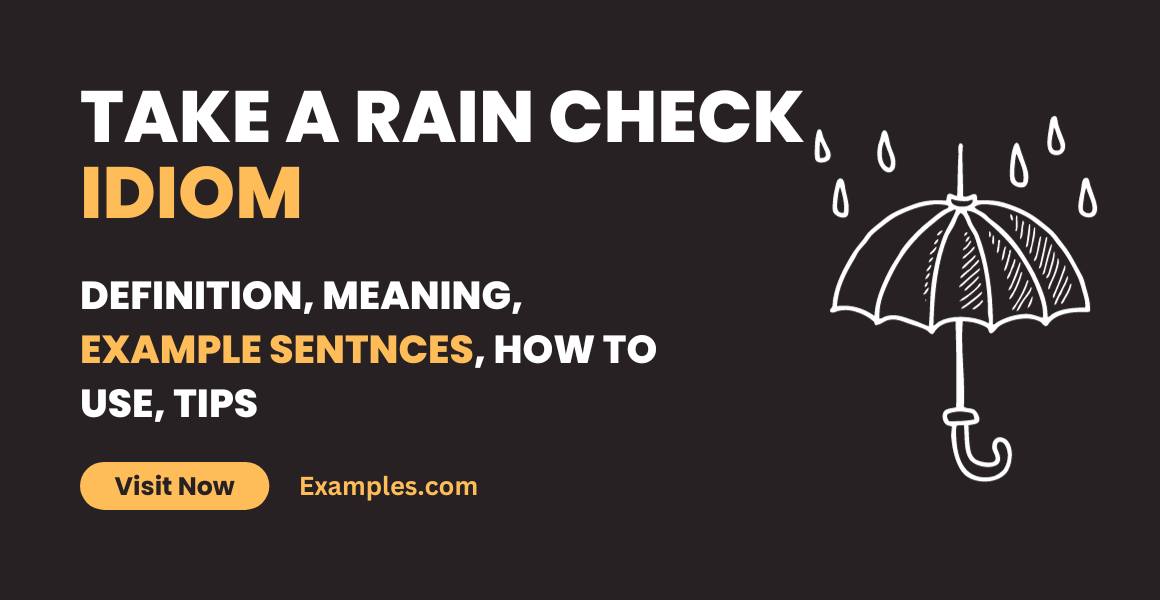 Take a rain check Idiom