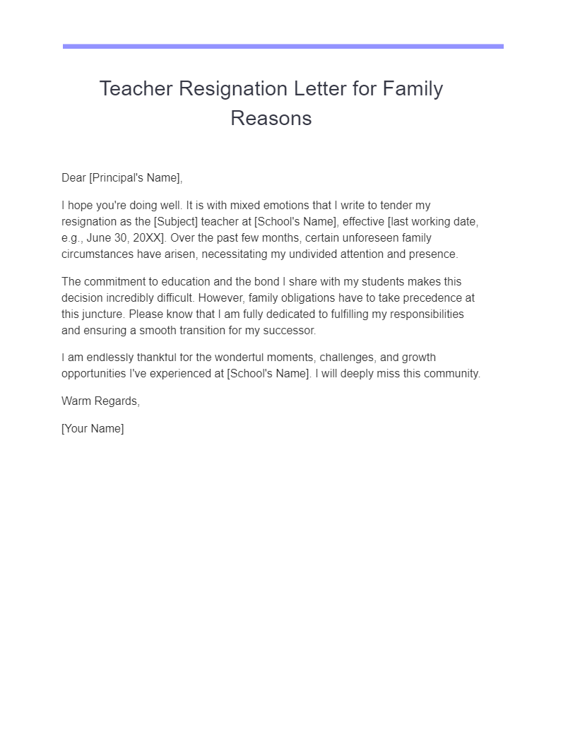 16+ School Resignation Letter Examples, How to Write, Tips | Examples