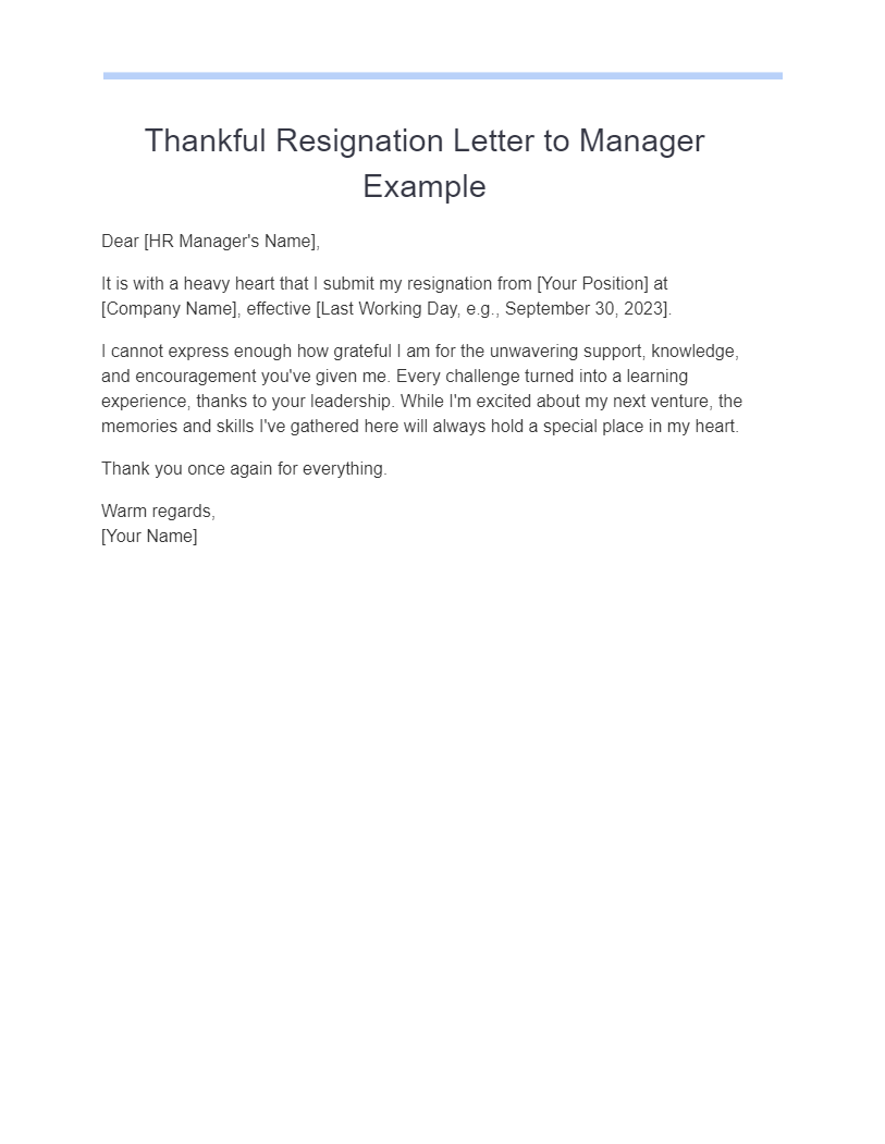 thankful resignation letter to manager example