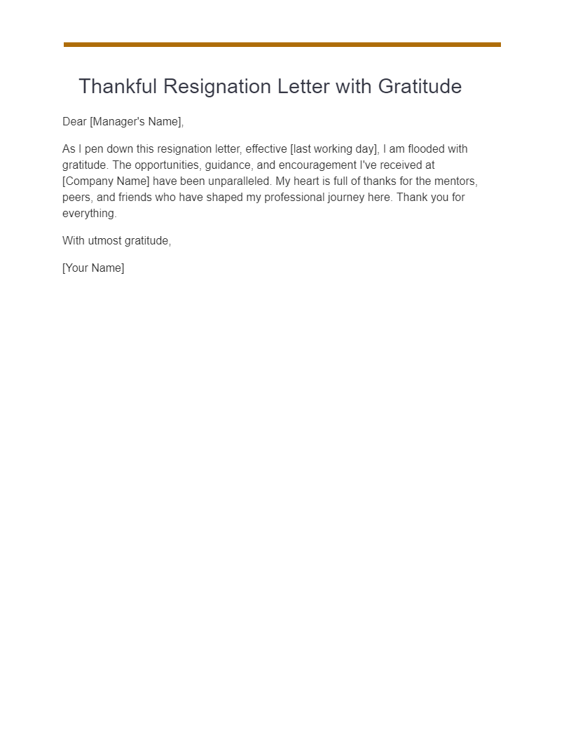 23 Thankful Resignation Letter Examples How To Write Tips Examples 0785