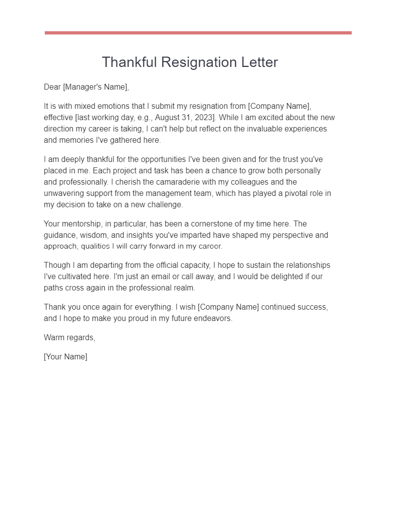 thankful resignation letter