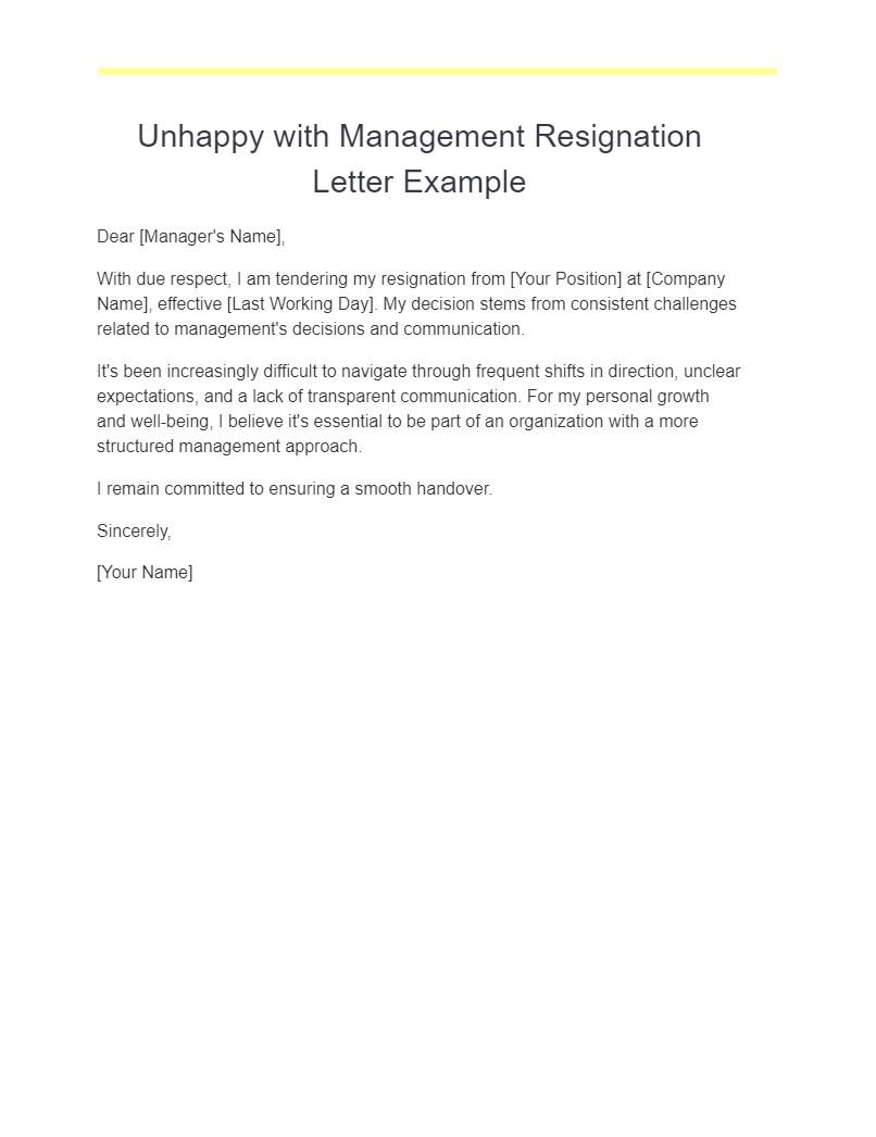 26+ Unhappy Resignation Letter Examples, How to Write, Tips | Examples