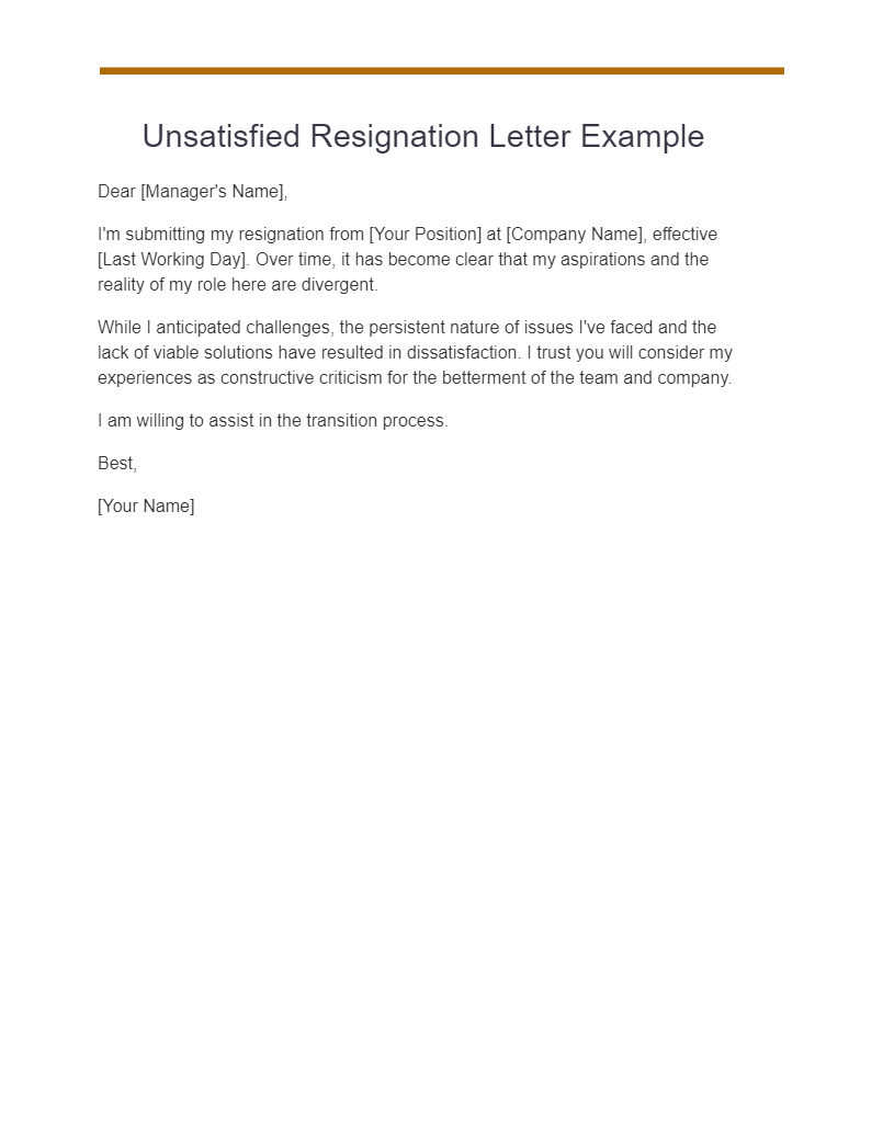 26+ Unhappy Resignation Letter Examples, How to Write, Tips | Examples