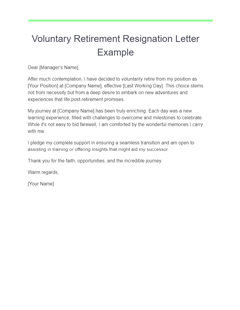 Retirement Resignation Letter 30 Examples PDF