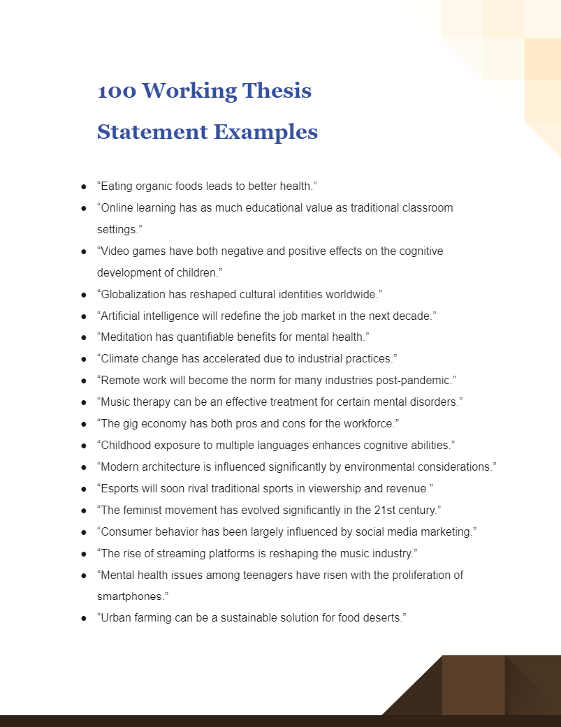 working thesis statement examples