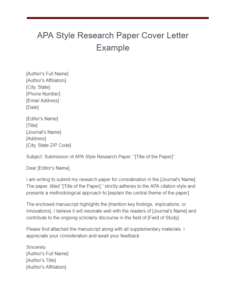 research paper cover letter template
