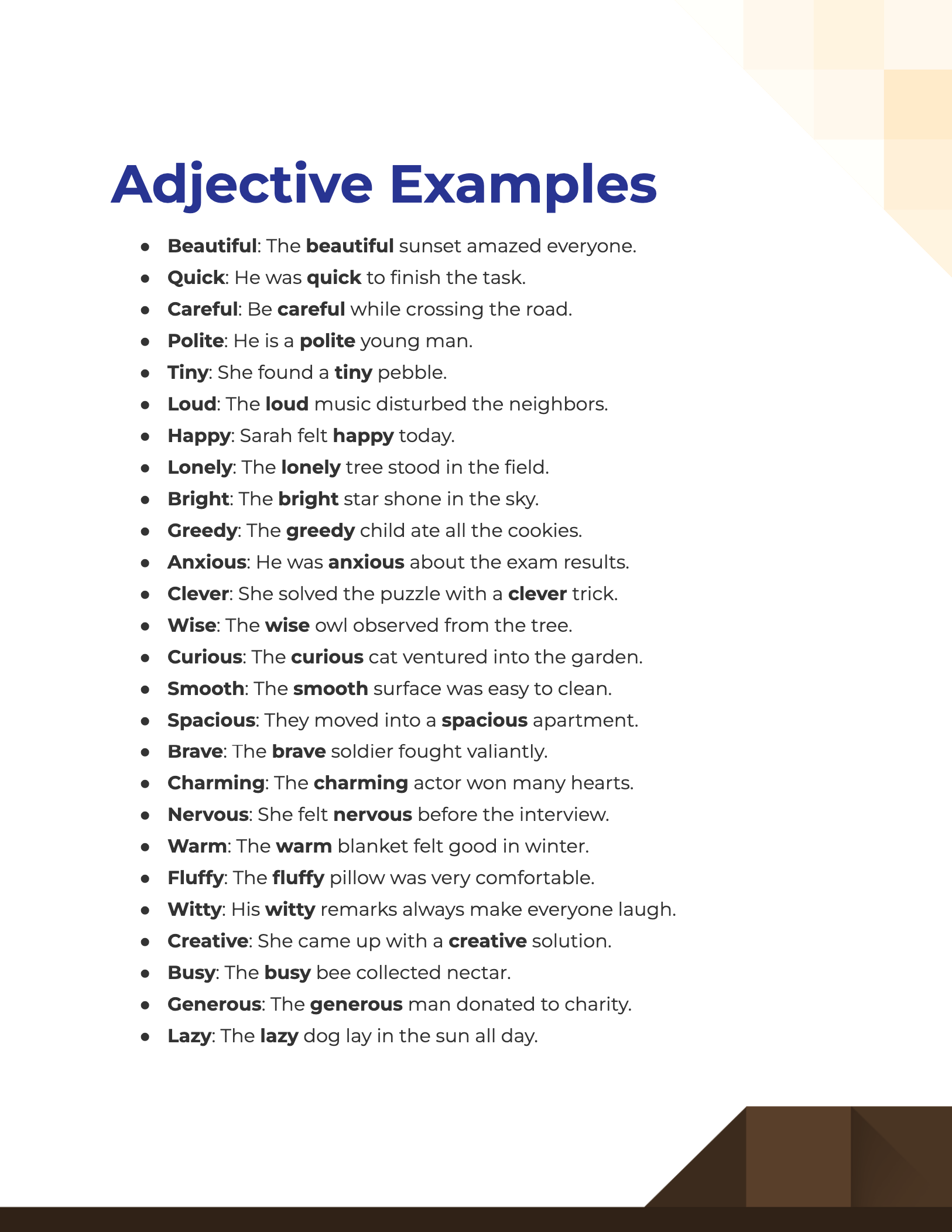 Adjective 100 Examples How To Use Tips   Adjective Examples1 