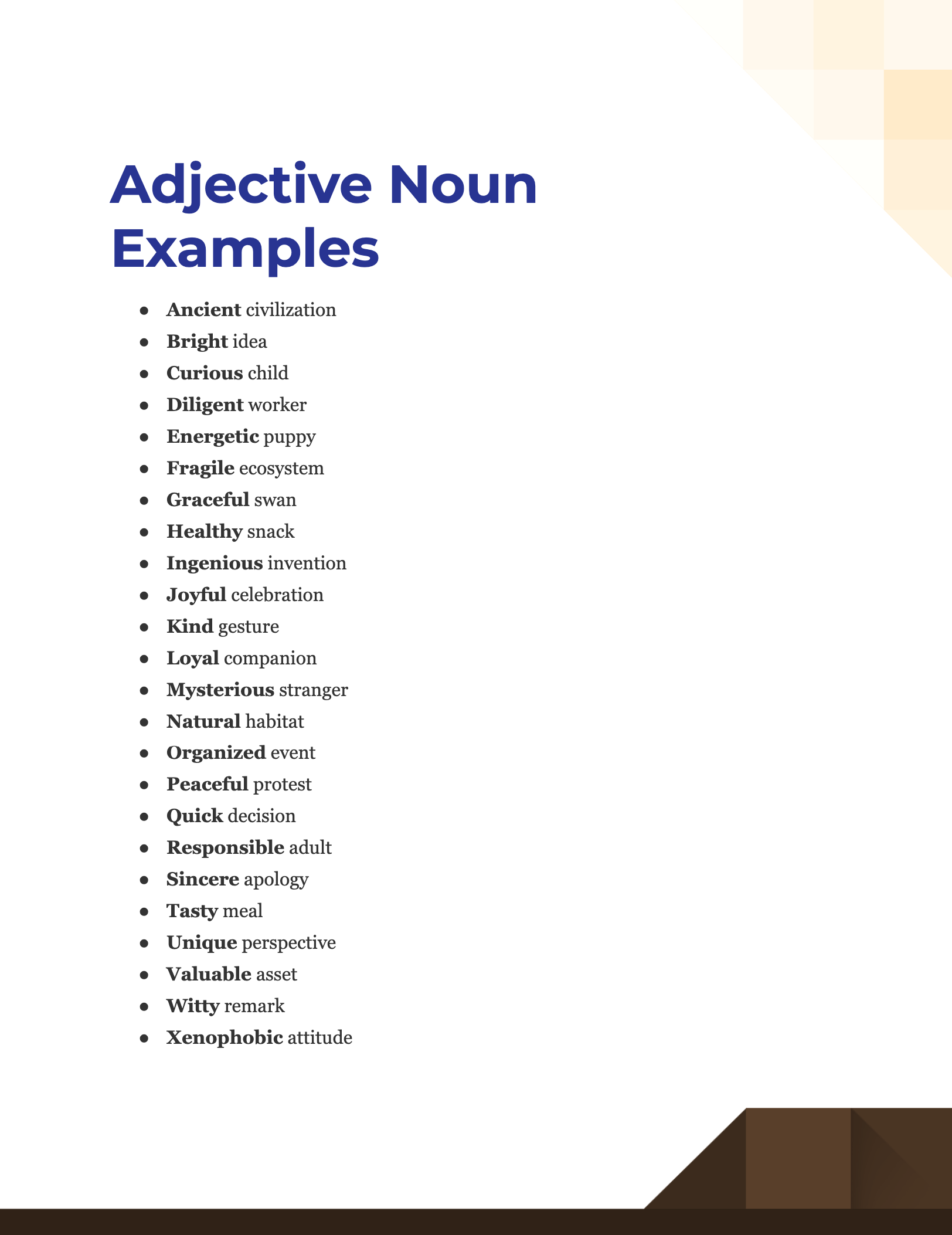 adjective noun examples1