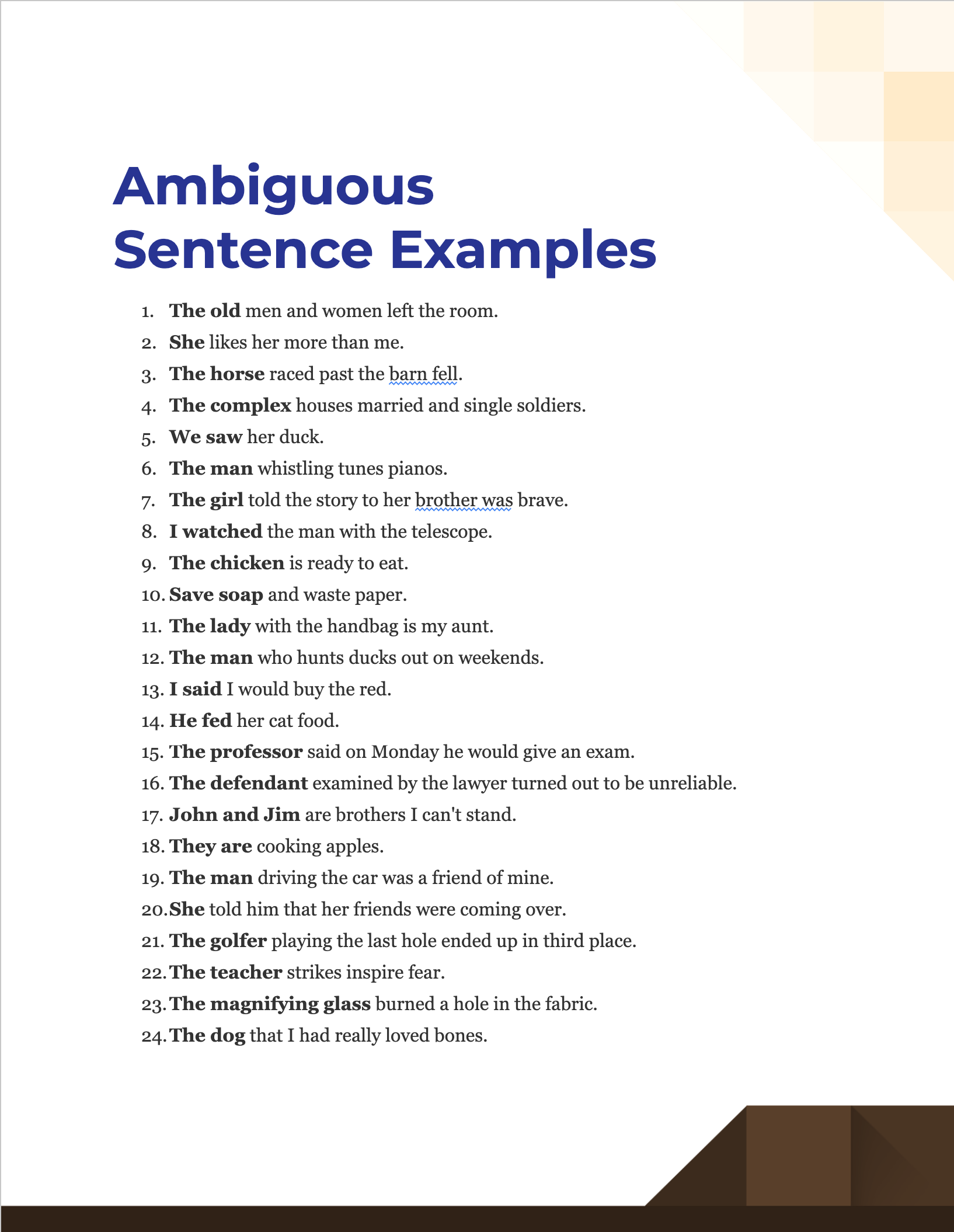 Ambiguity Examples Ambiguity KS2 L Ambiguity Sentences KS2 L Twinkl Ambiguity Examples Ambiguity KS2 L Ambiguity Sentences KS2 L Twinkl