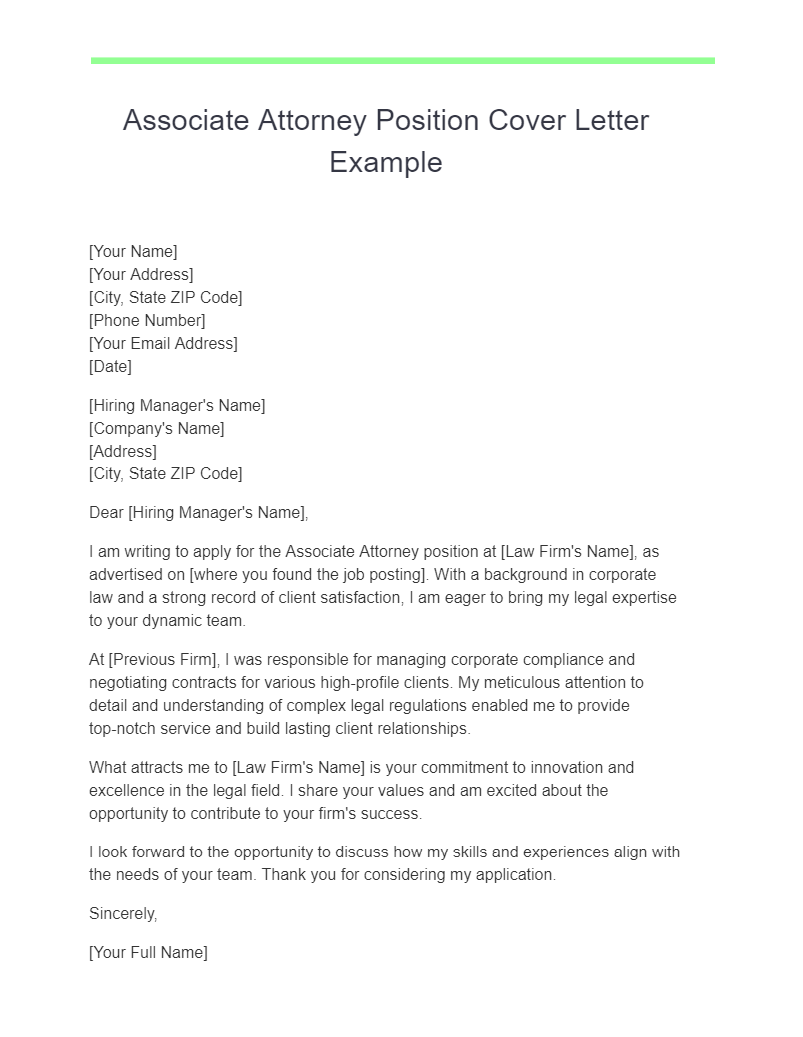 attorney cover letter examples