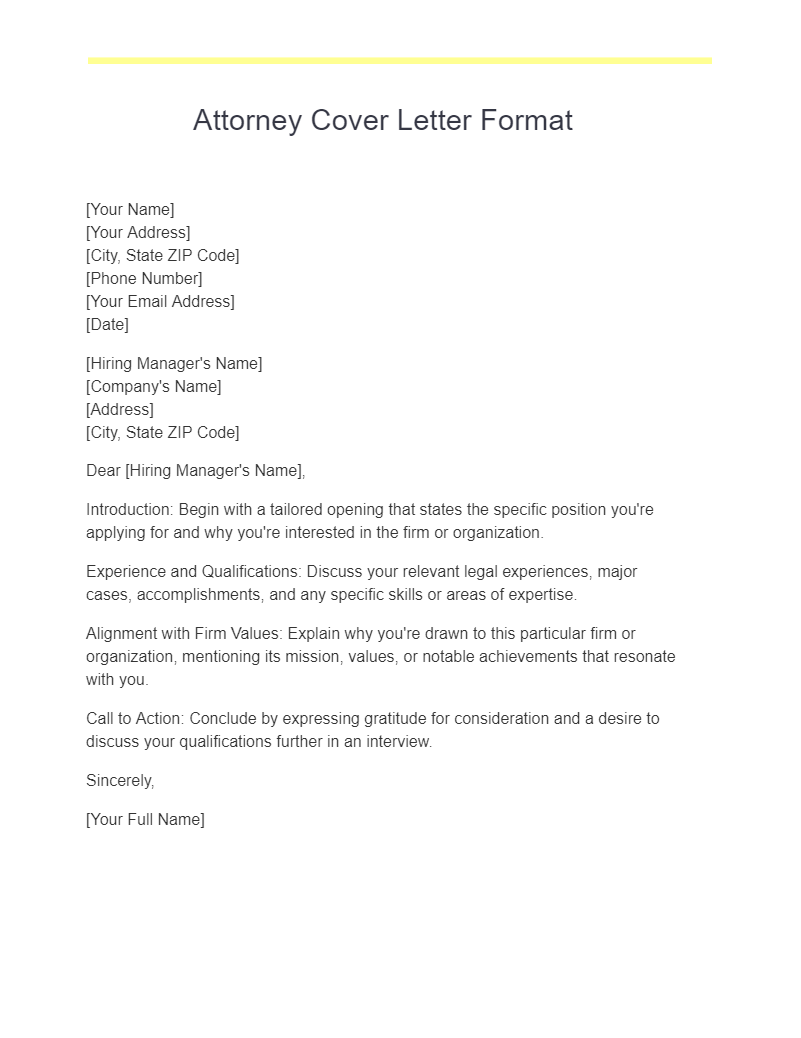 attorney cover letter format