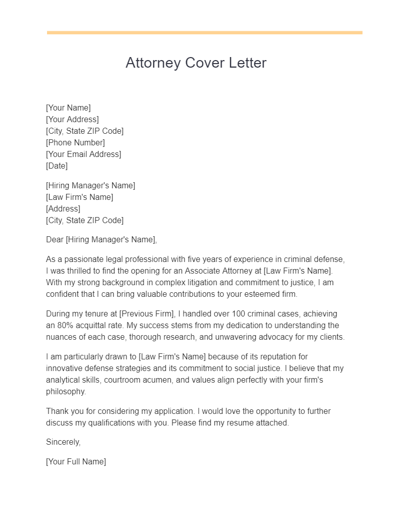 attorney cover letter