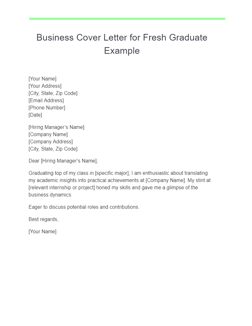 Executive Cover Letter