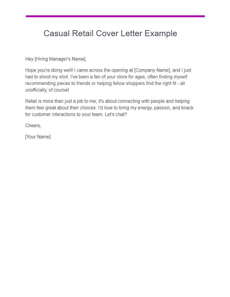 retail cover letter copy and paste