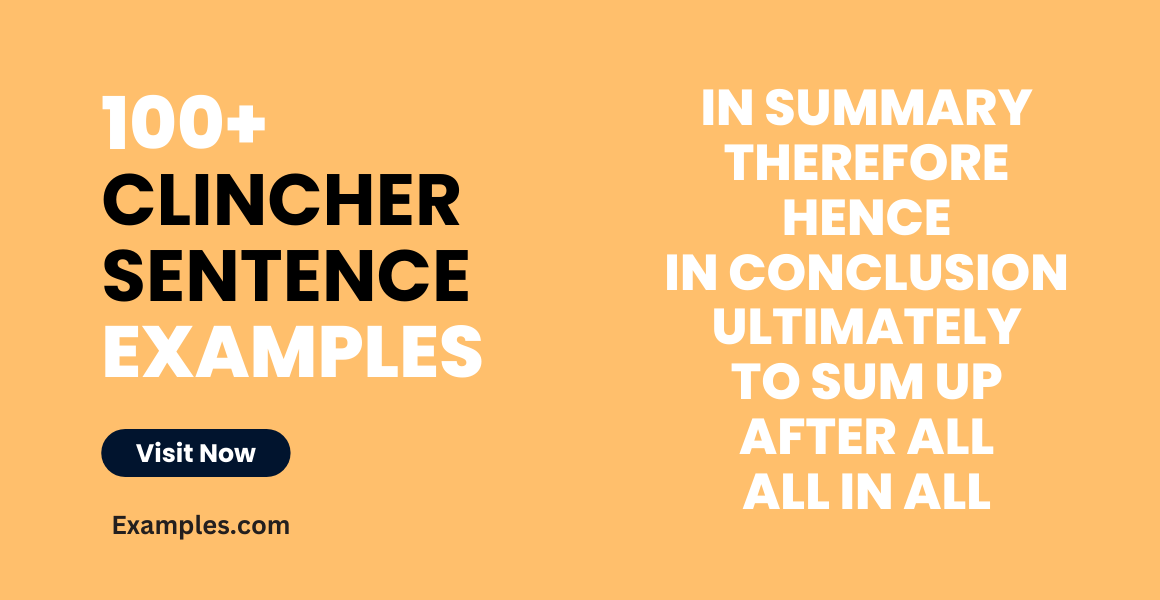 Clincher Sentence Examples