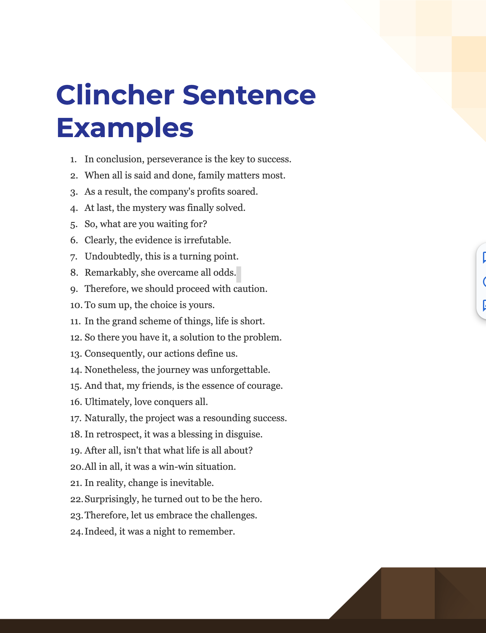 How to Write a Clincher Sentence (With 7 Examples)