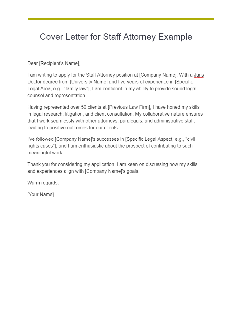 Law Cover Letter 30+ Examples, PDF