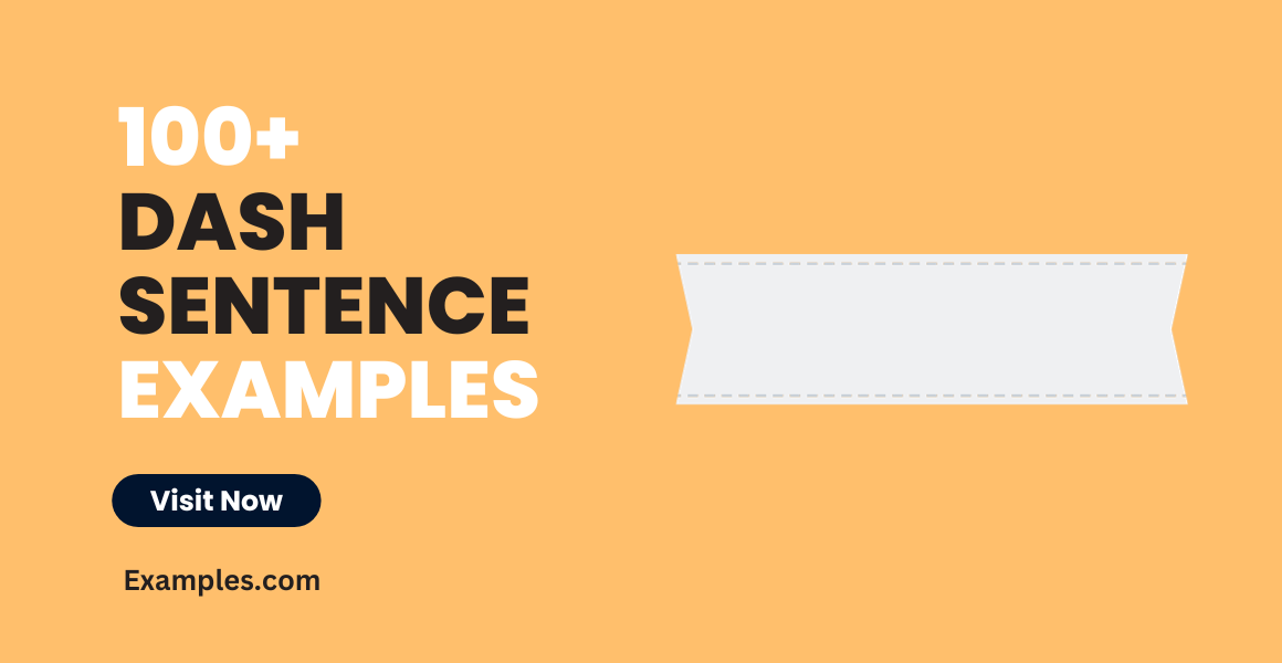 Dash Sentence Examples