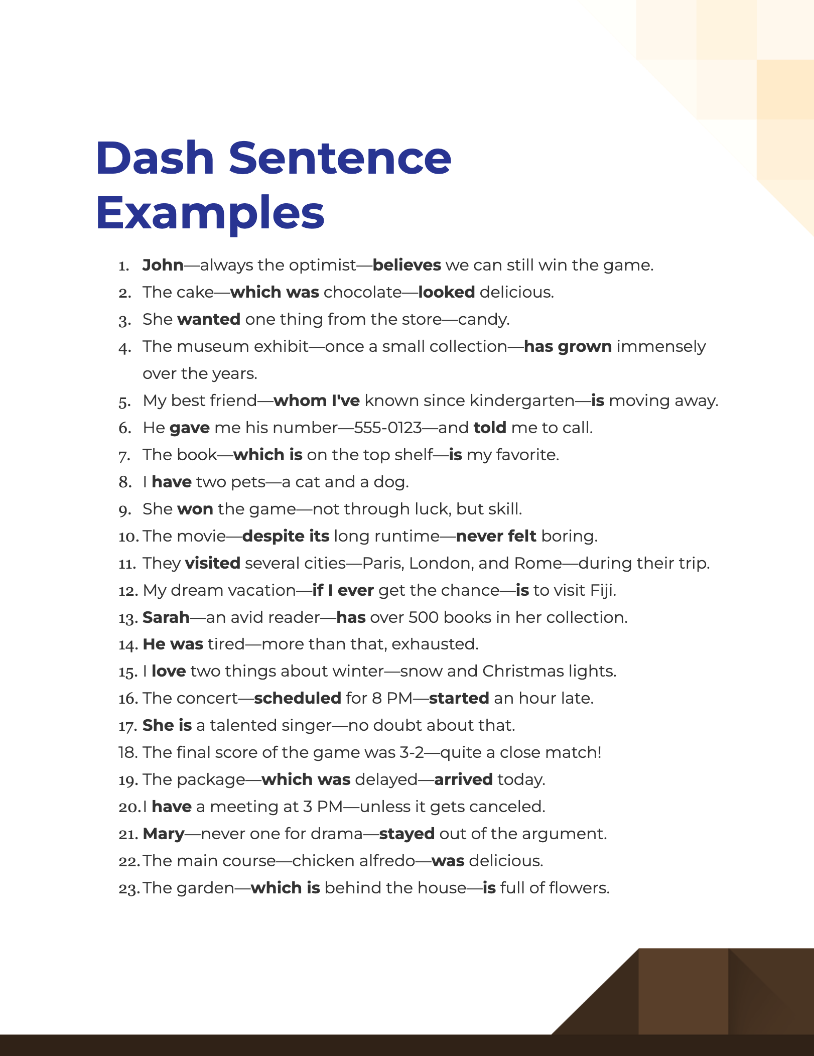 dash sentence examples1