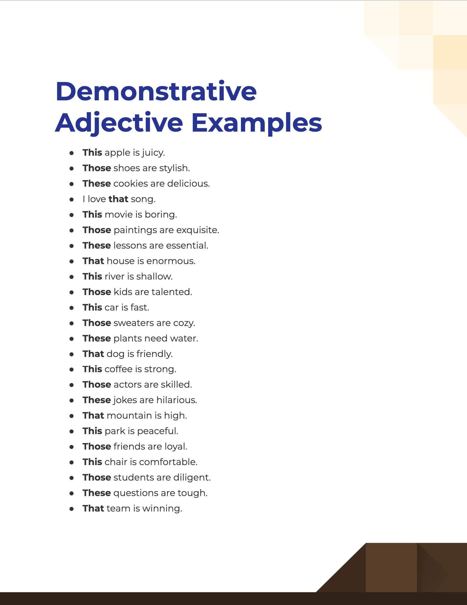 100 Demonstrative Adjective Examples How To Use Tips