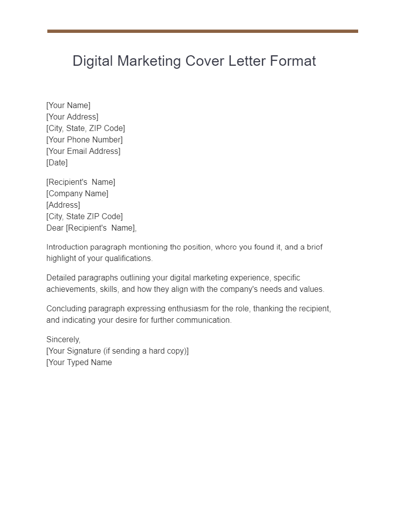 cover letter digital marketing example