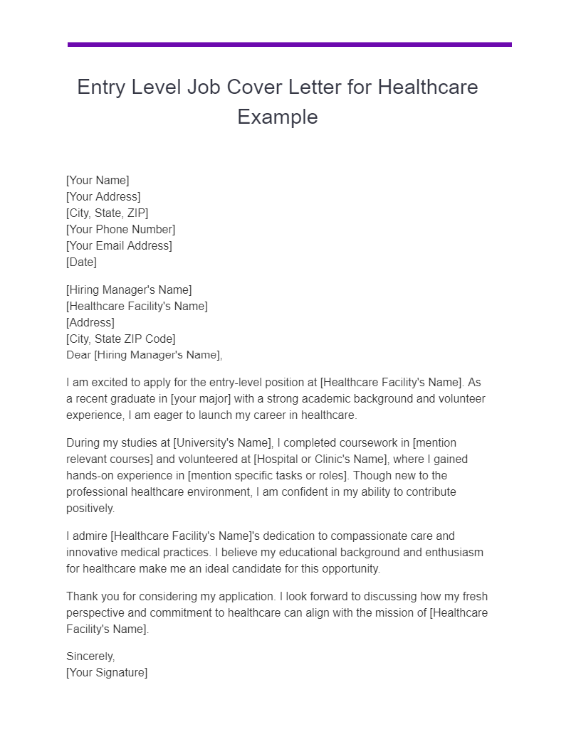 cover letter for healthcare consulting