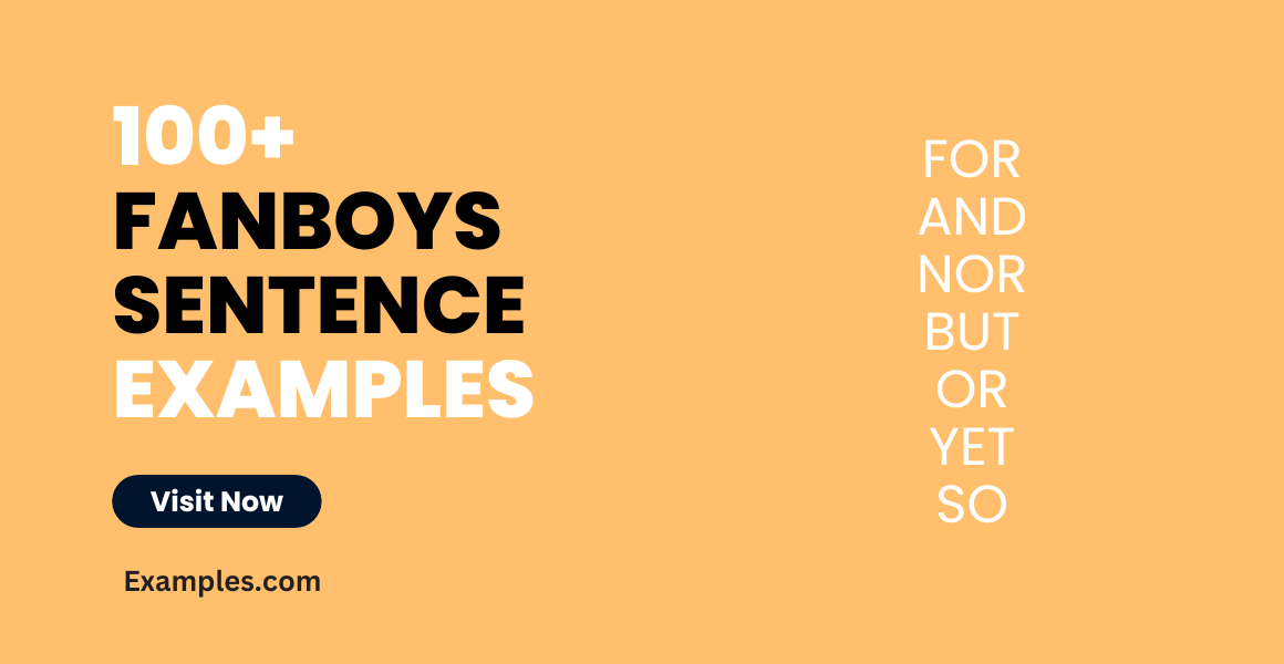 Fanboys Sentence Examples