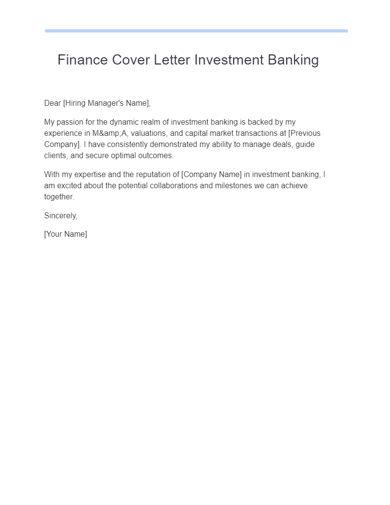 23+ Finance Cover Letter Examples, How to Write Guide, Tips | Examples