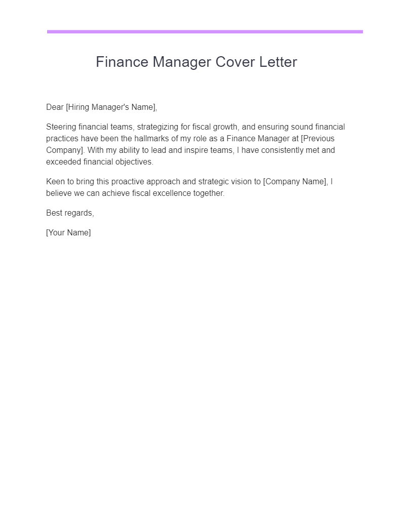 23 Finance Cover Letter Examples How To Write Guide Tips Examples 3469