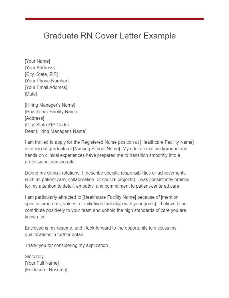 rn cover letter samples