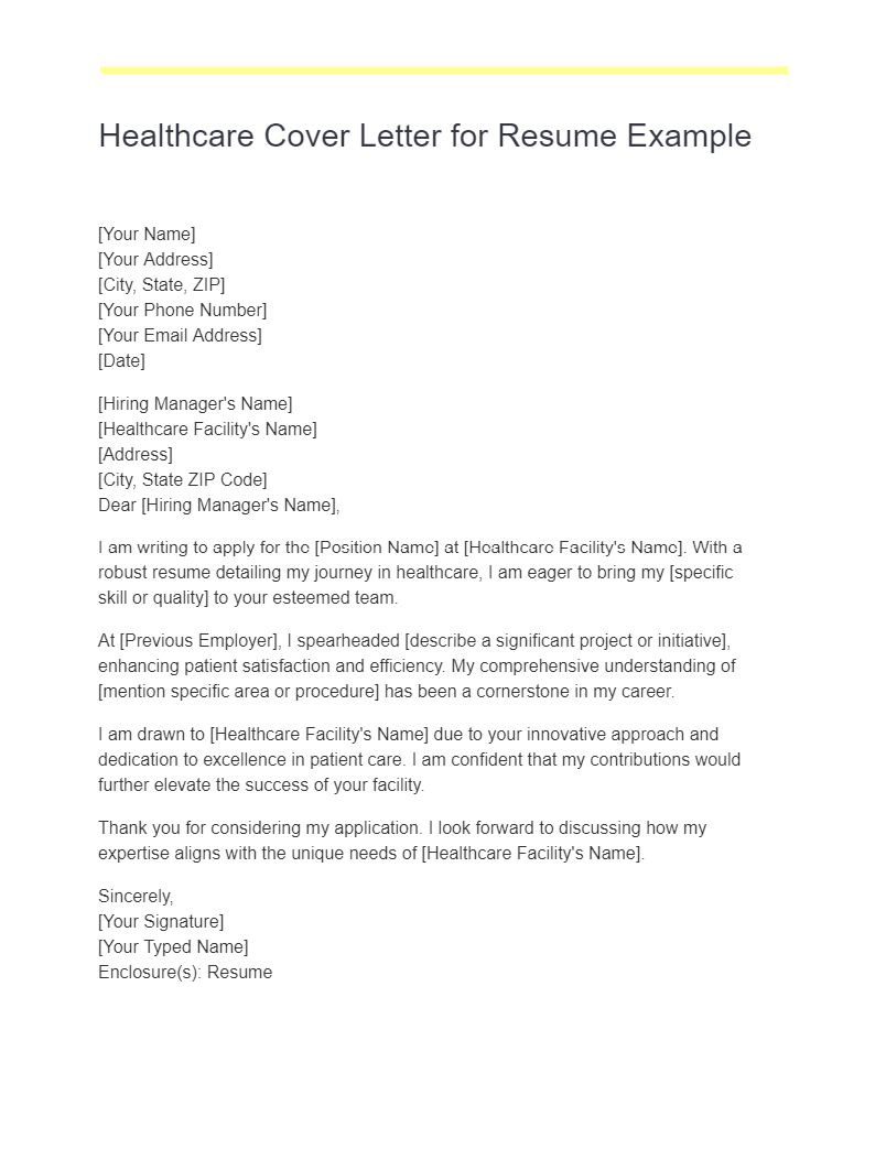 20+ Healthcare Cover Letter Examples, How to write, Tips | Examples