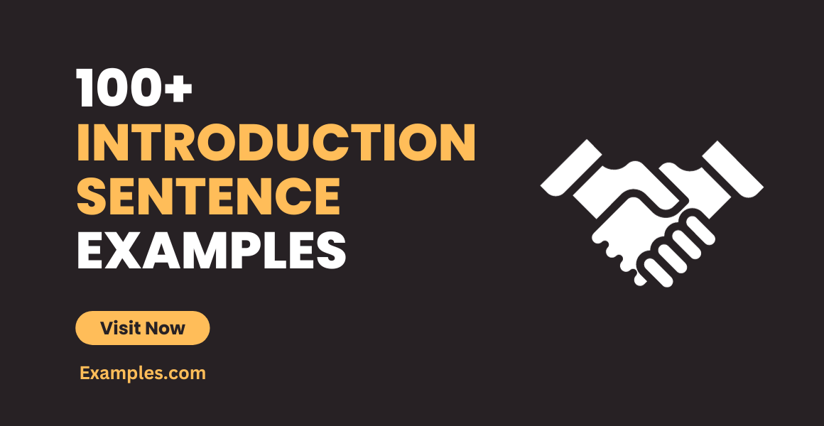 Introduction Sentence Examples