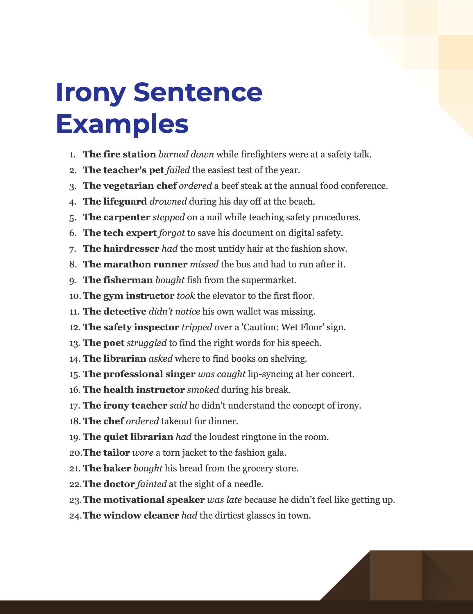 100+ Irony Sentence Examples, How to Write, Tips Examples