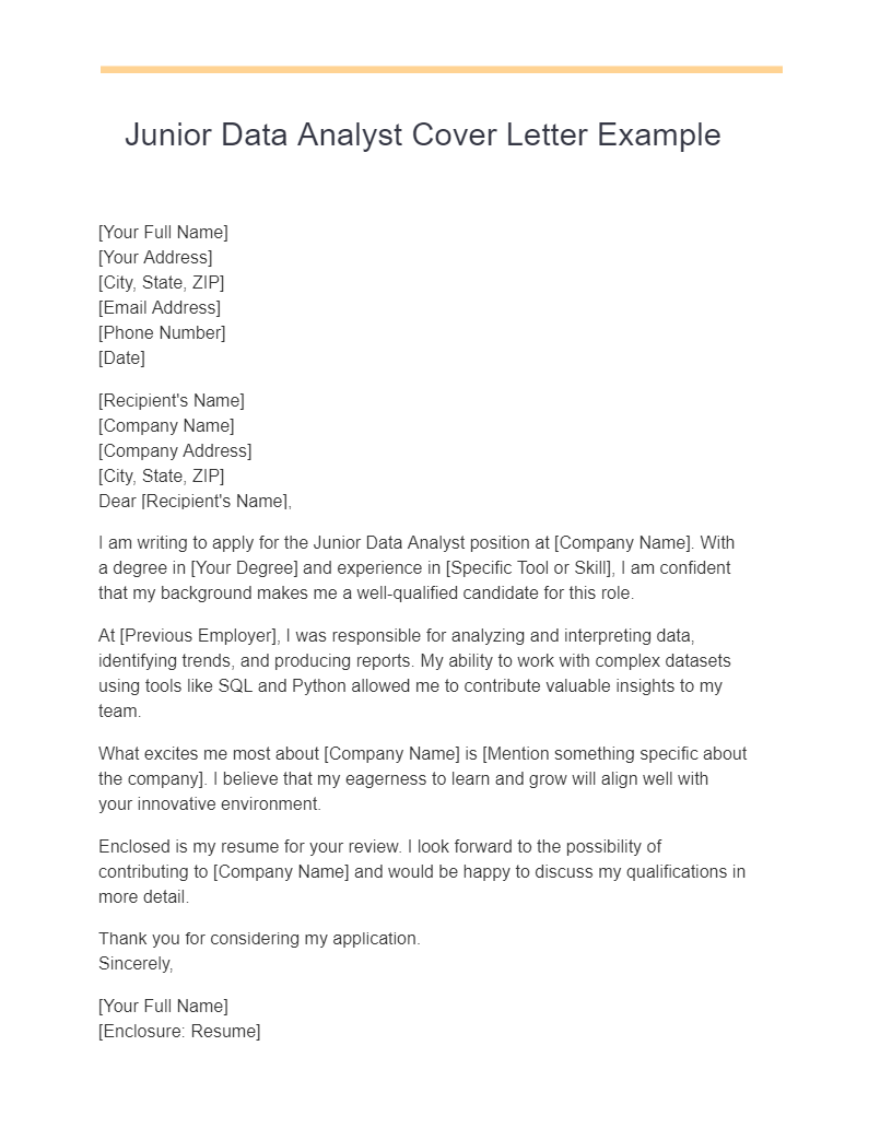 Data Analyst Cover Letter 22+ Examples, How to Write, PDF, Tips
