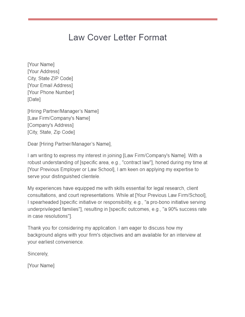 yale law cover letter examples