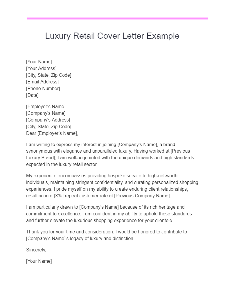 Retail Cover Letter 16+ Examples, PDF, Tips