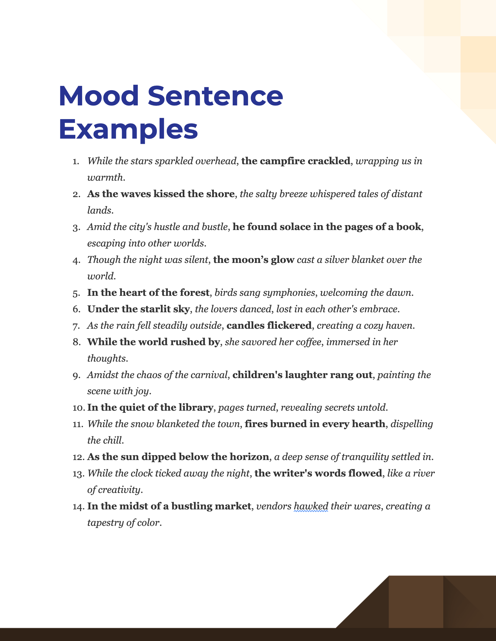 mood sentence