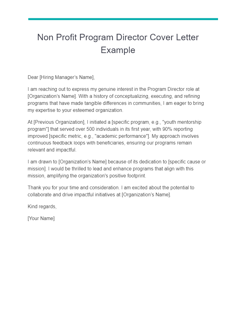 non profit project coordinator cover letter