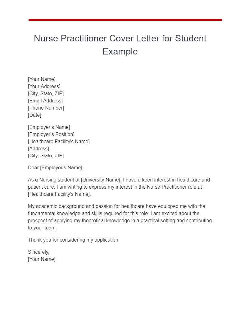 Nurse Practitioner Cover Letter 18+ Examples, PDF, Tips