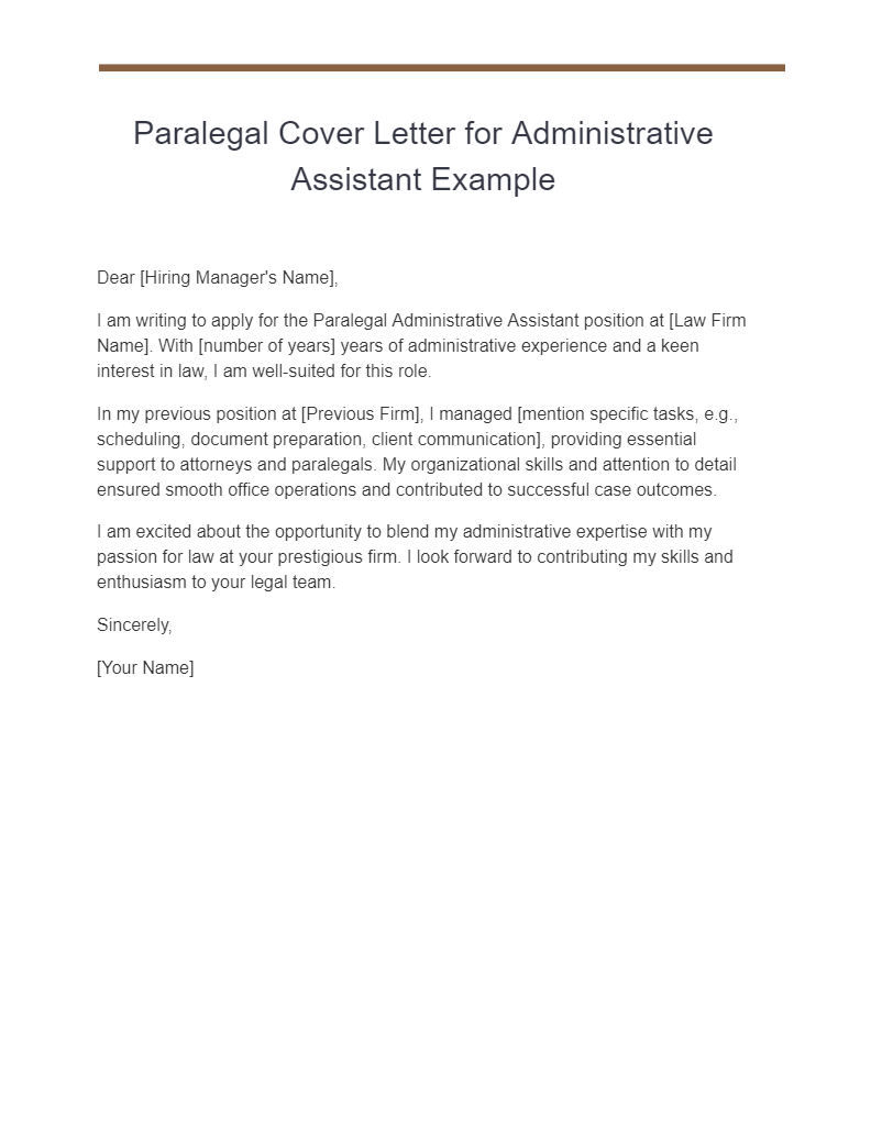 cover letter for paralegal job interview