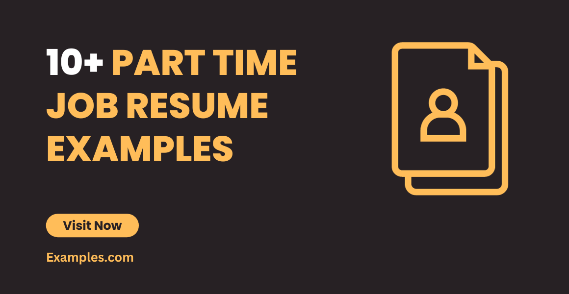 Part Time Job Resume Examples