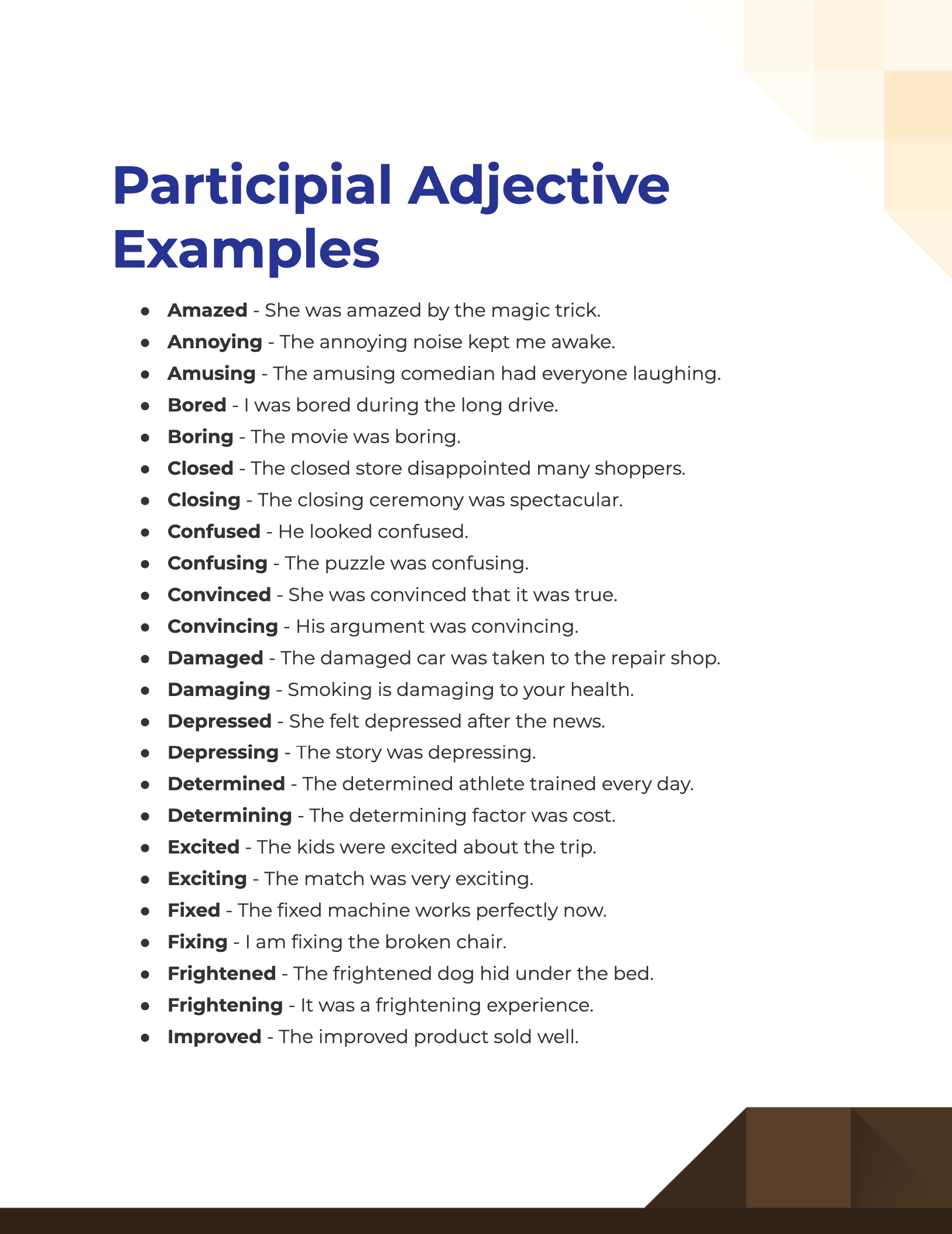 participial adjective examples1