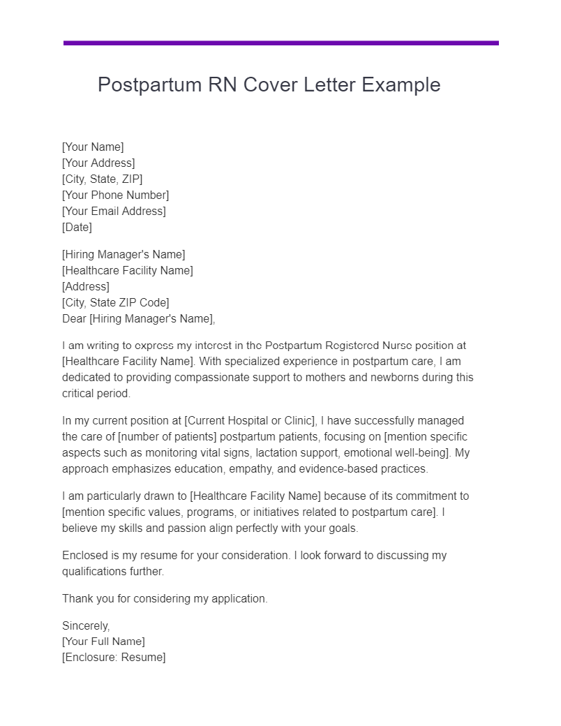 19+ RN (Registered Nurse) Cover Letter Examples, How to Write, Tips ...