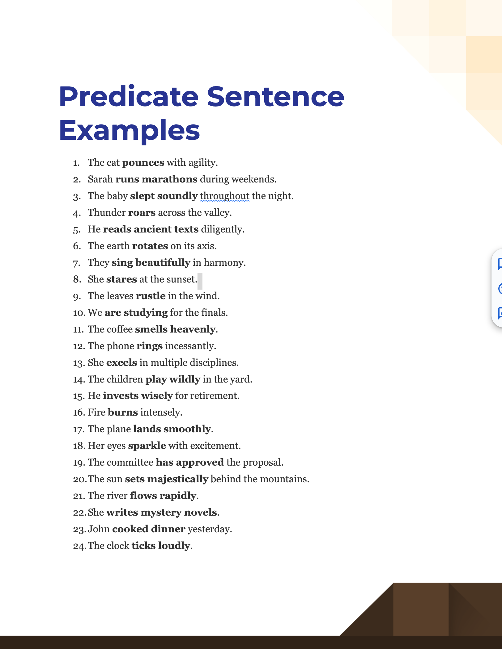 Predicate Sentence